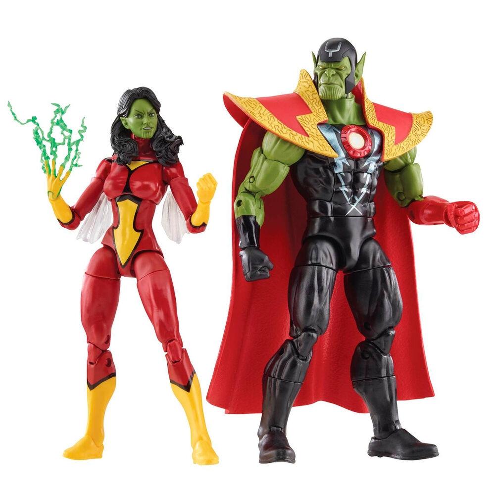 Marvel Avengers Beyond Earth Mäktiga Skrull Queen & Super Skrull-figurer 15 cm