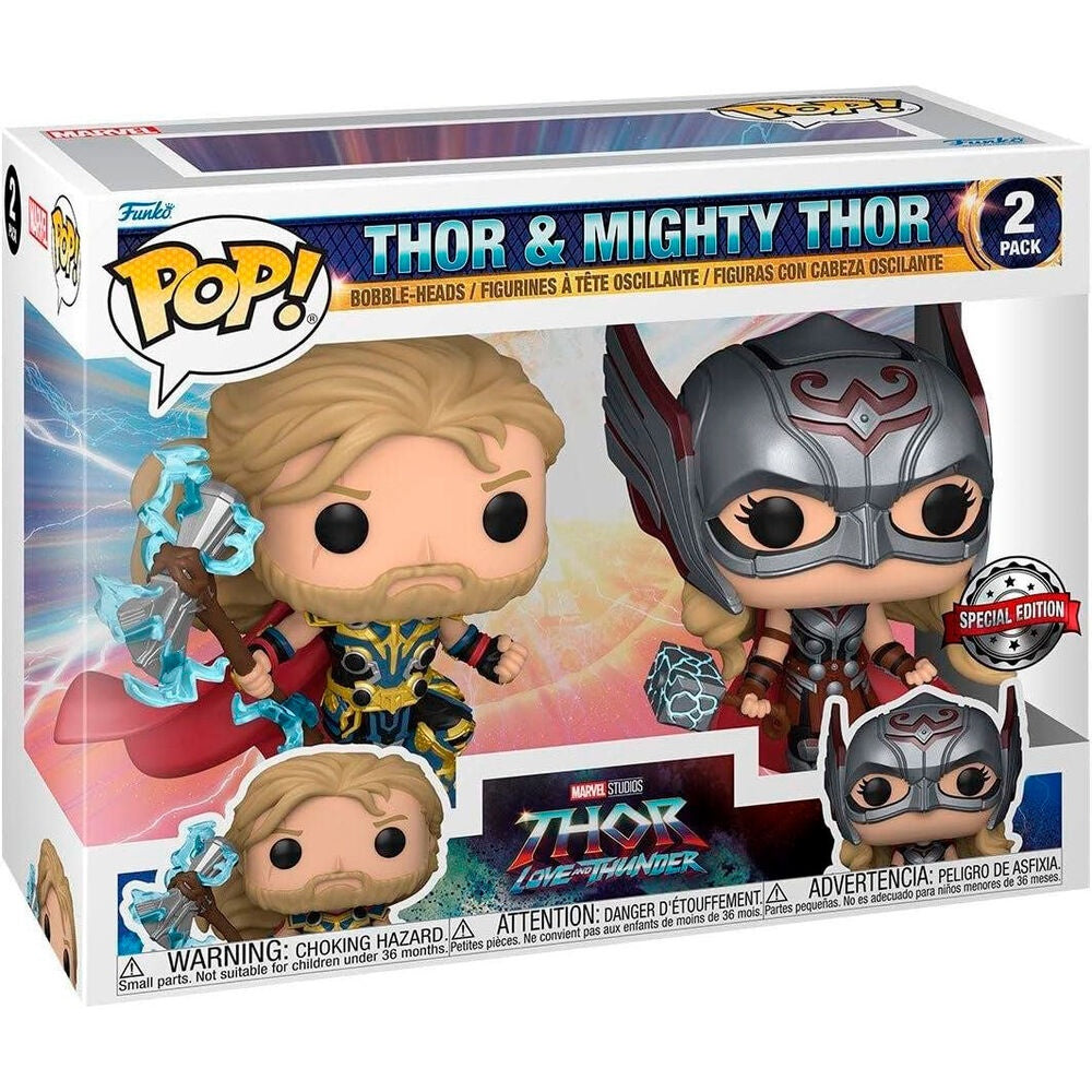 Marvel Thor Love and Thunder POP Pack: Thor & Mighty Thor Figures