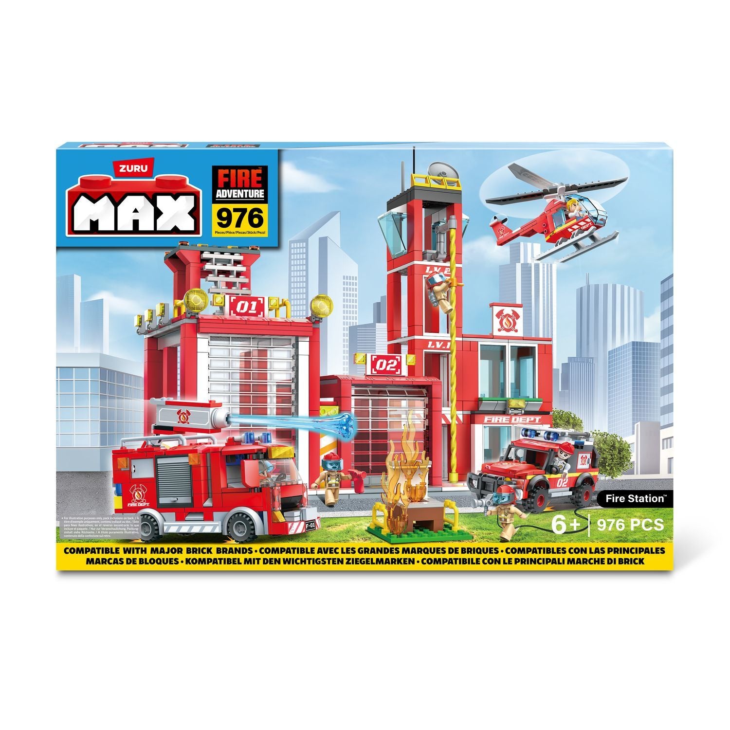 Max City Bricks brannstasjon, 976stk