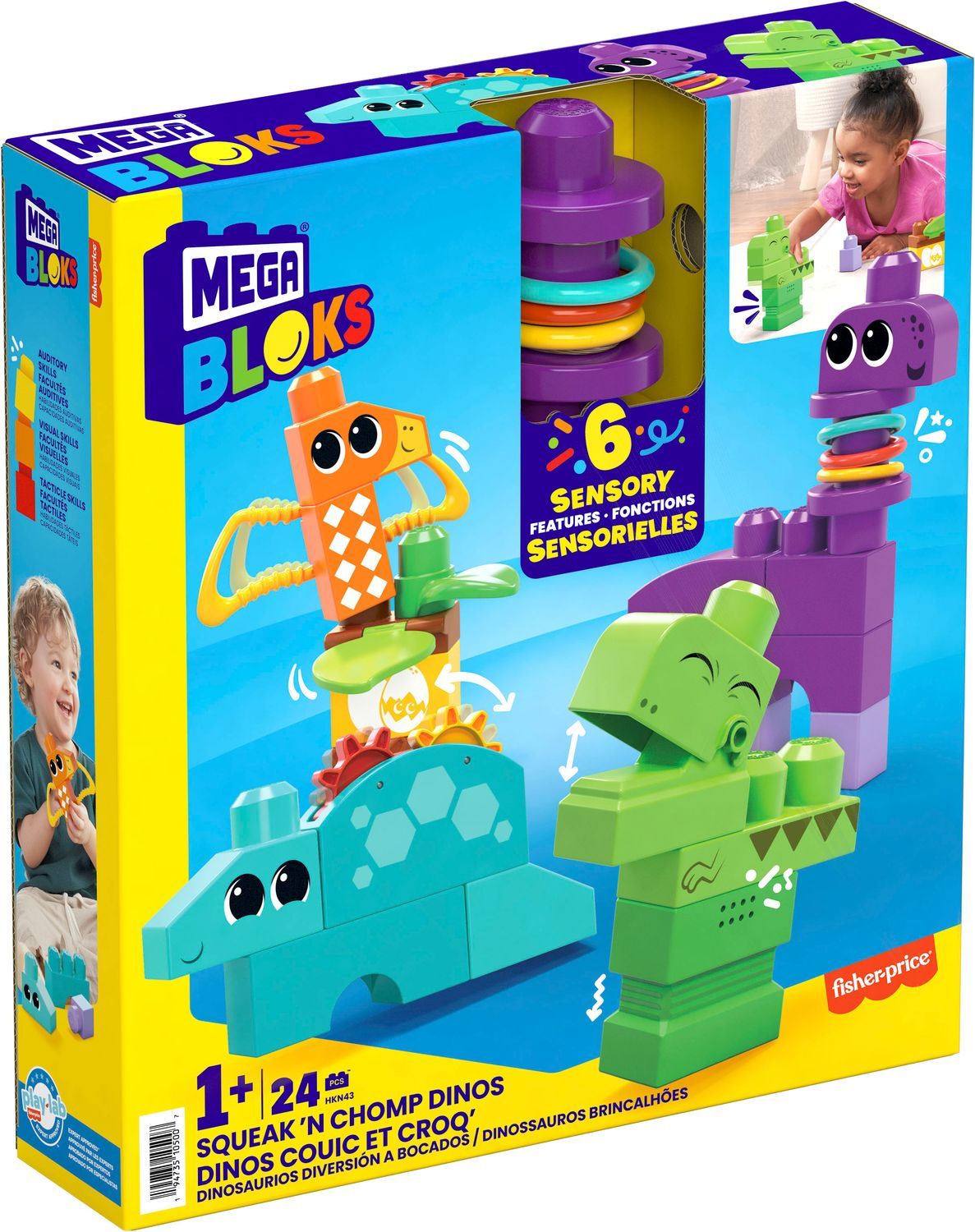 Mega Bloks Fisher-Price Squeak'N Chomp Dinos