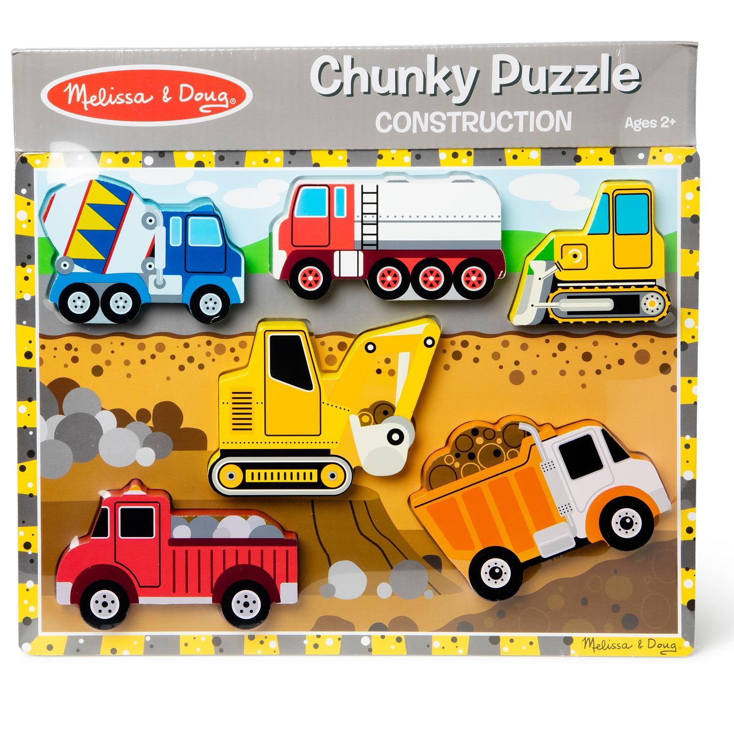 Melissa &amp; Doug Construction Chunky Puslespil