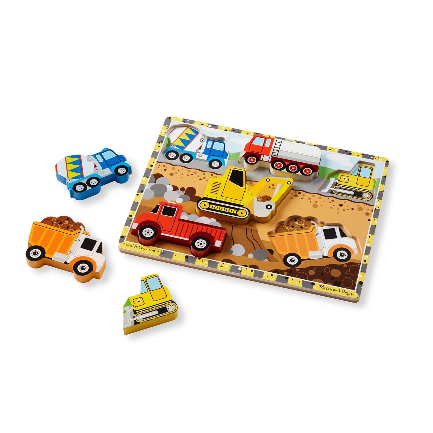 Melissa &amp; Doug Construction Chunky Puslespil