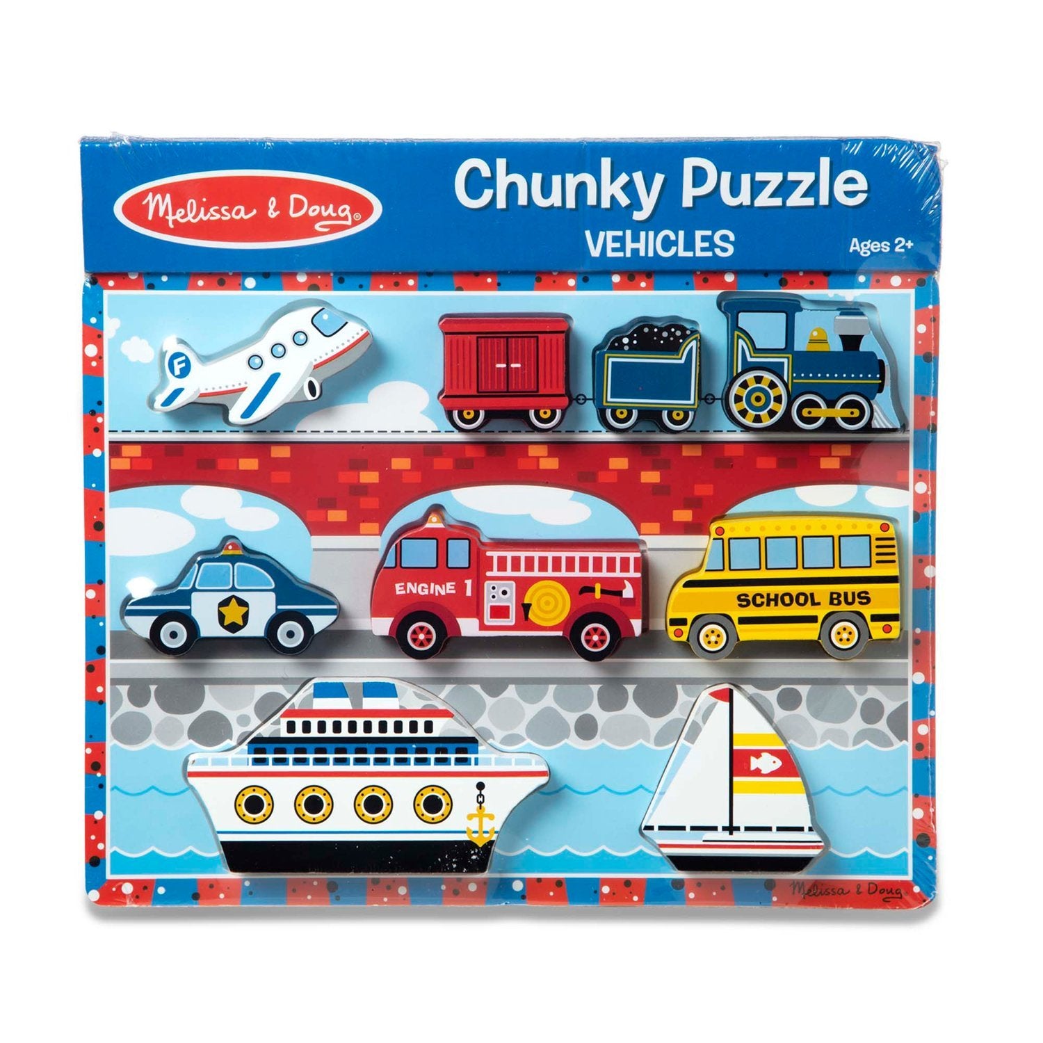 Melissa & Doug Vehicles Chunky Puzzle