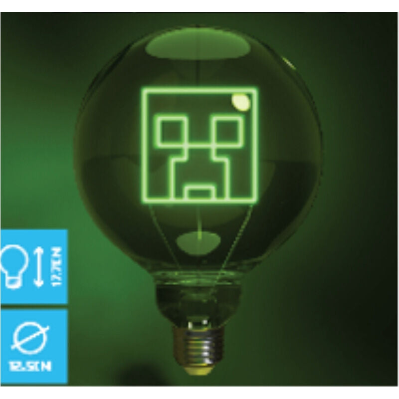 Minecraft Creeper LED-neonljus, energieffektiv, 12-tums