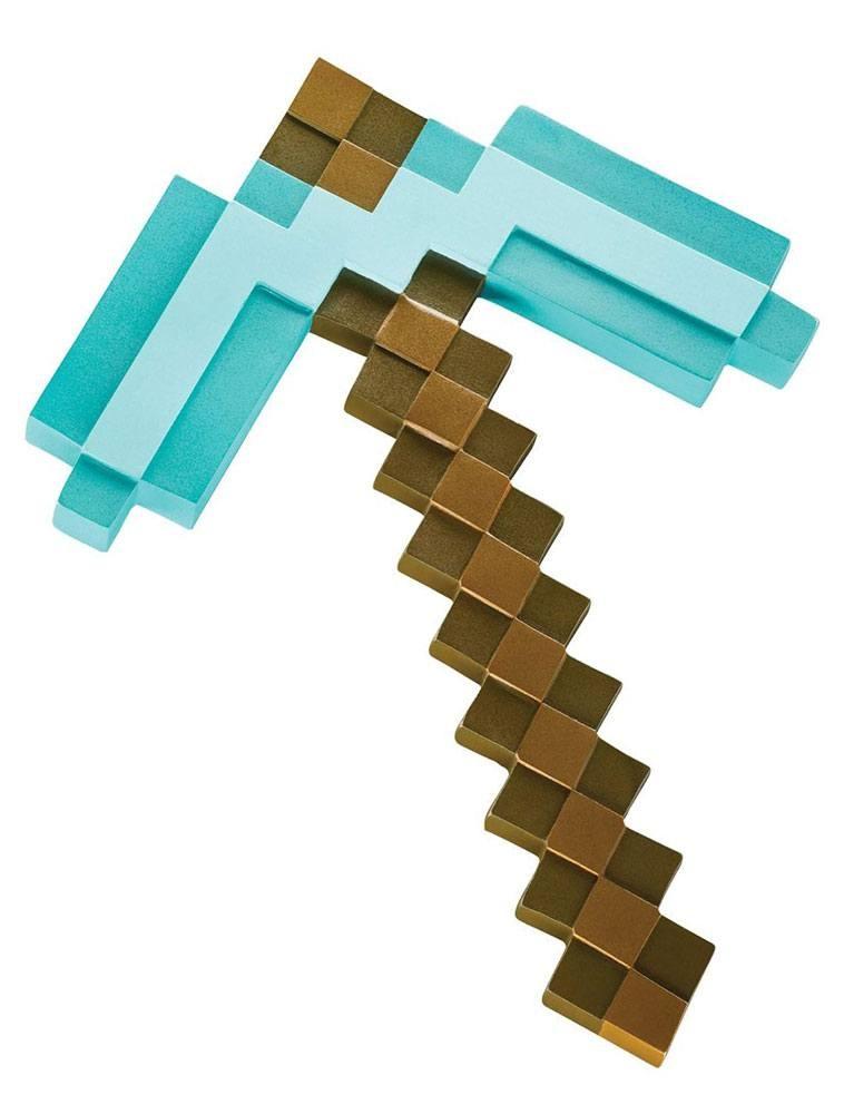 Minecraft Plast Replica Diamond Pickaxe 40 cm