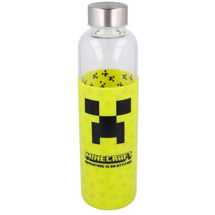 Minecraft silikonskyddsglasflaska, 585 ml kapacitet