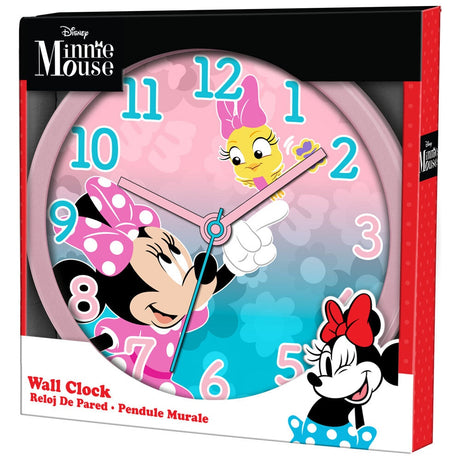 Minnie Mouse väggklocka, dekorativ design, lätt att läsa