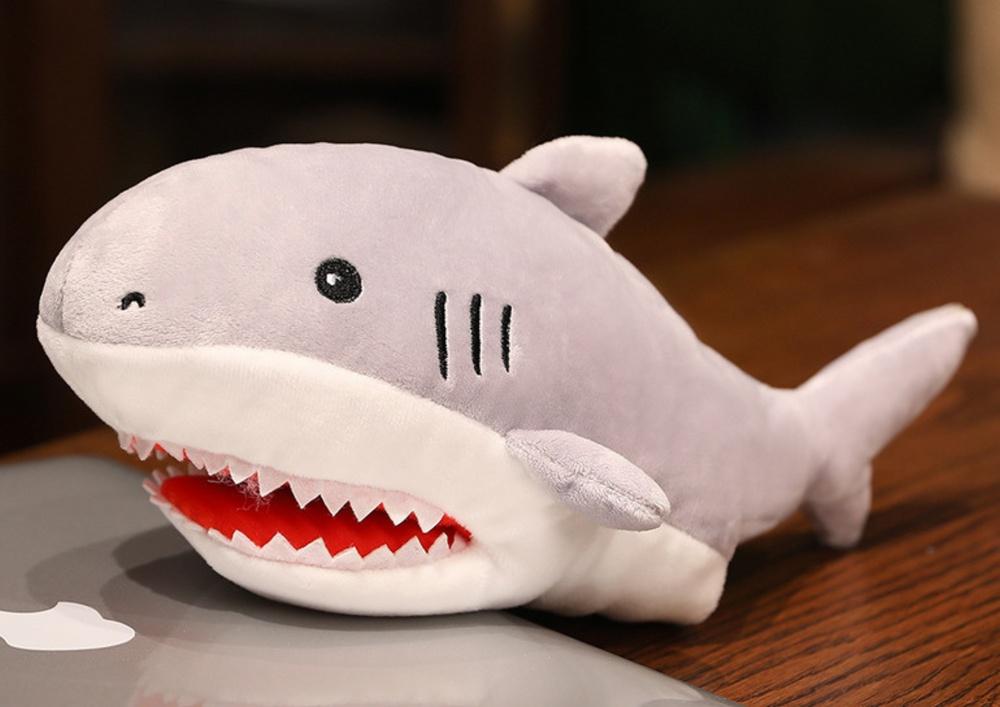 Mjuk 30 cm Shark Puppet: Fantasifull lek och komfort