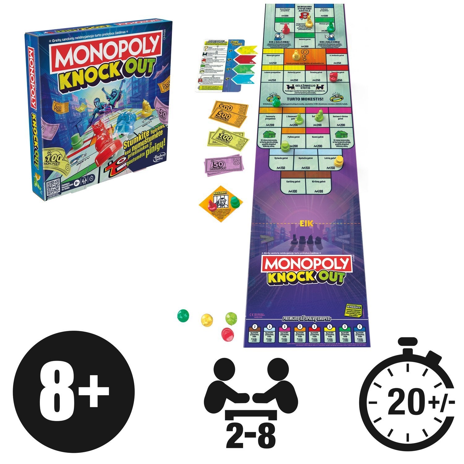 Monopoly Boardgame Knockout (på litauisk.)