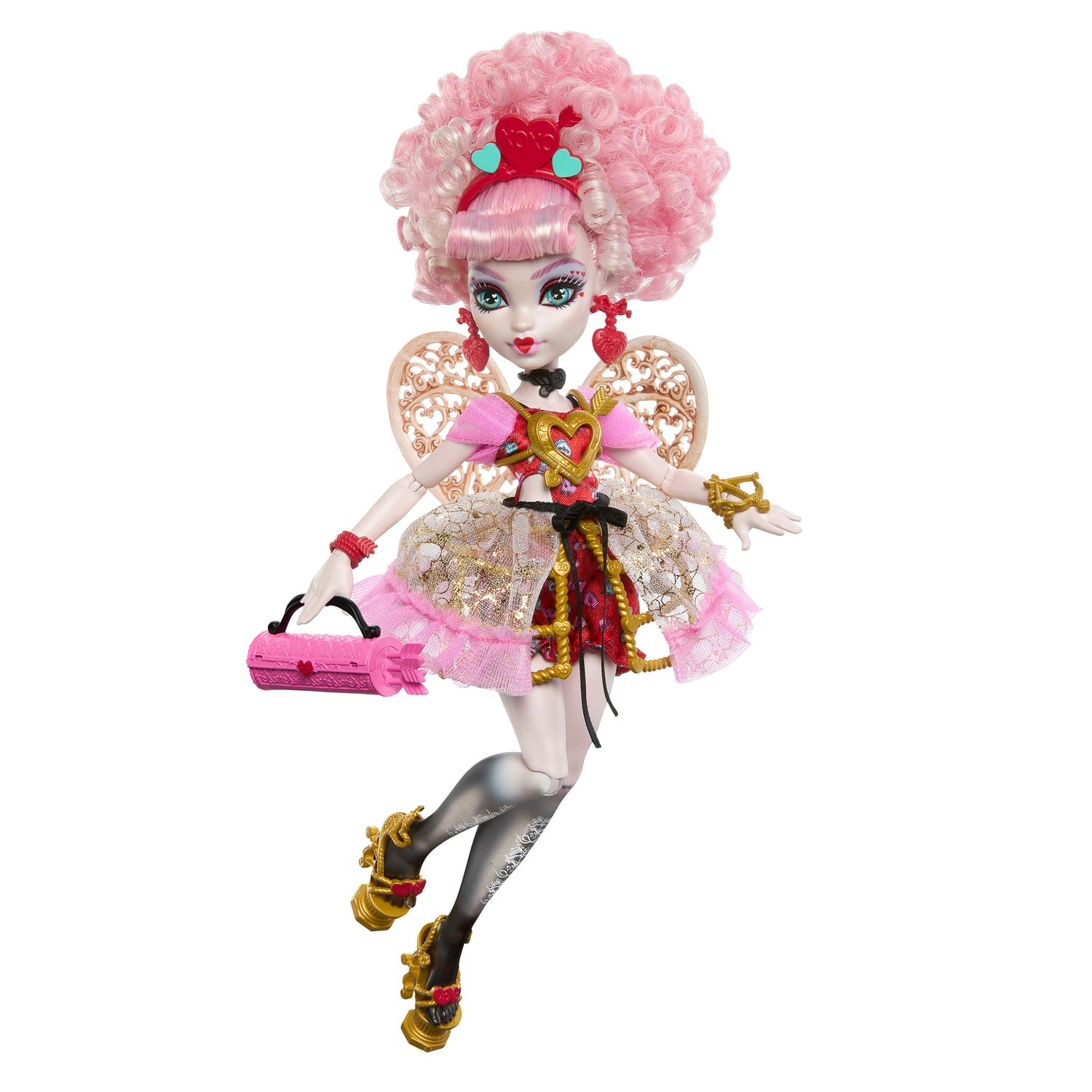 Monster High Cupido-docka med festkläder och accessoarer