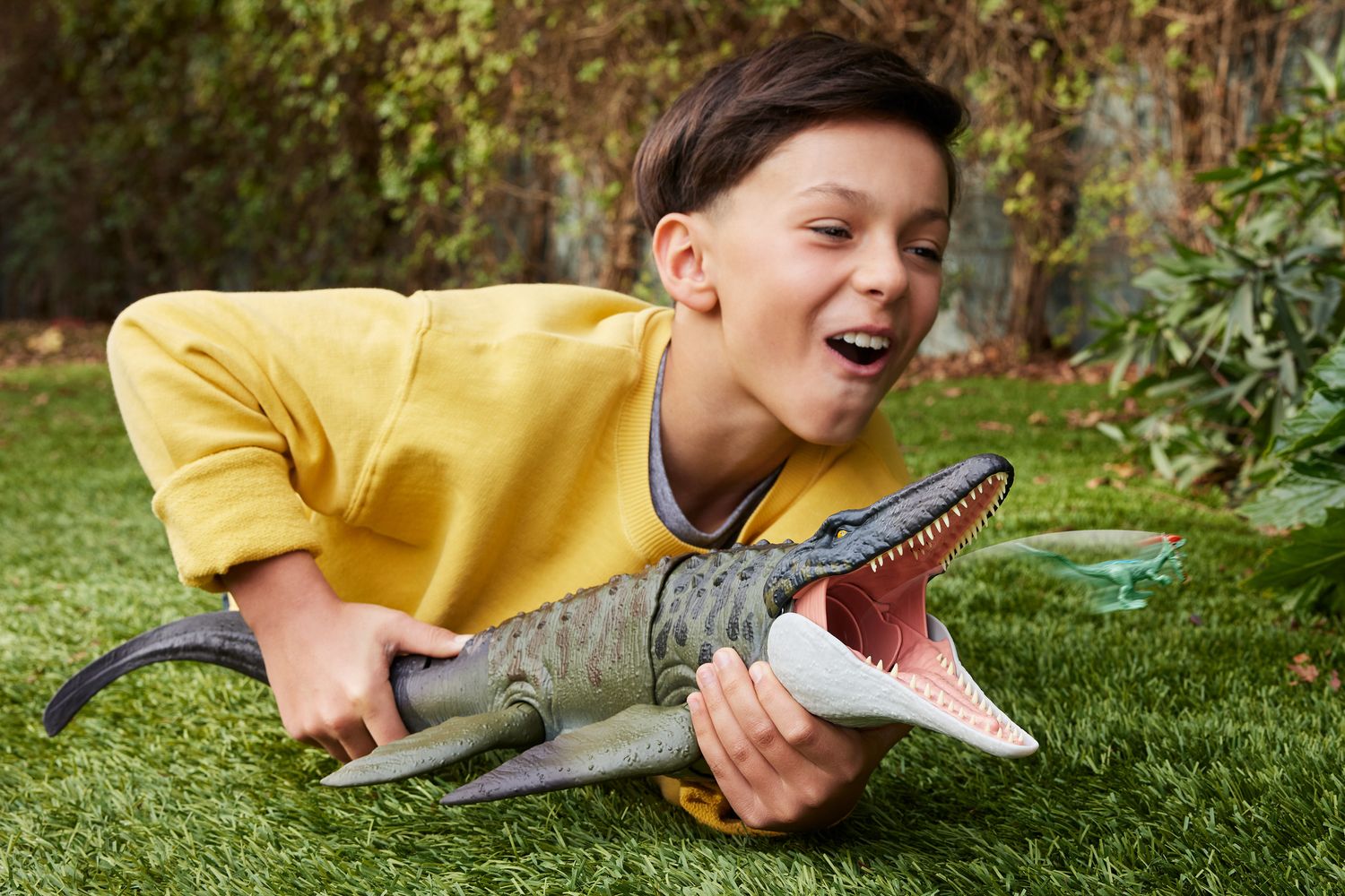 Mosasaurus dinosaurieleksak, rörliga käkar, 45 cm