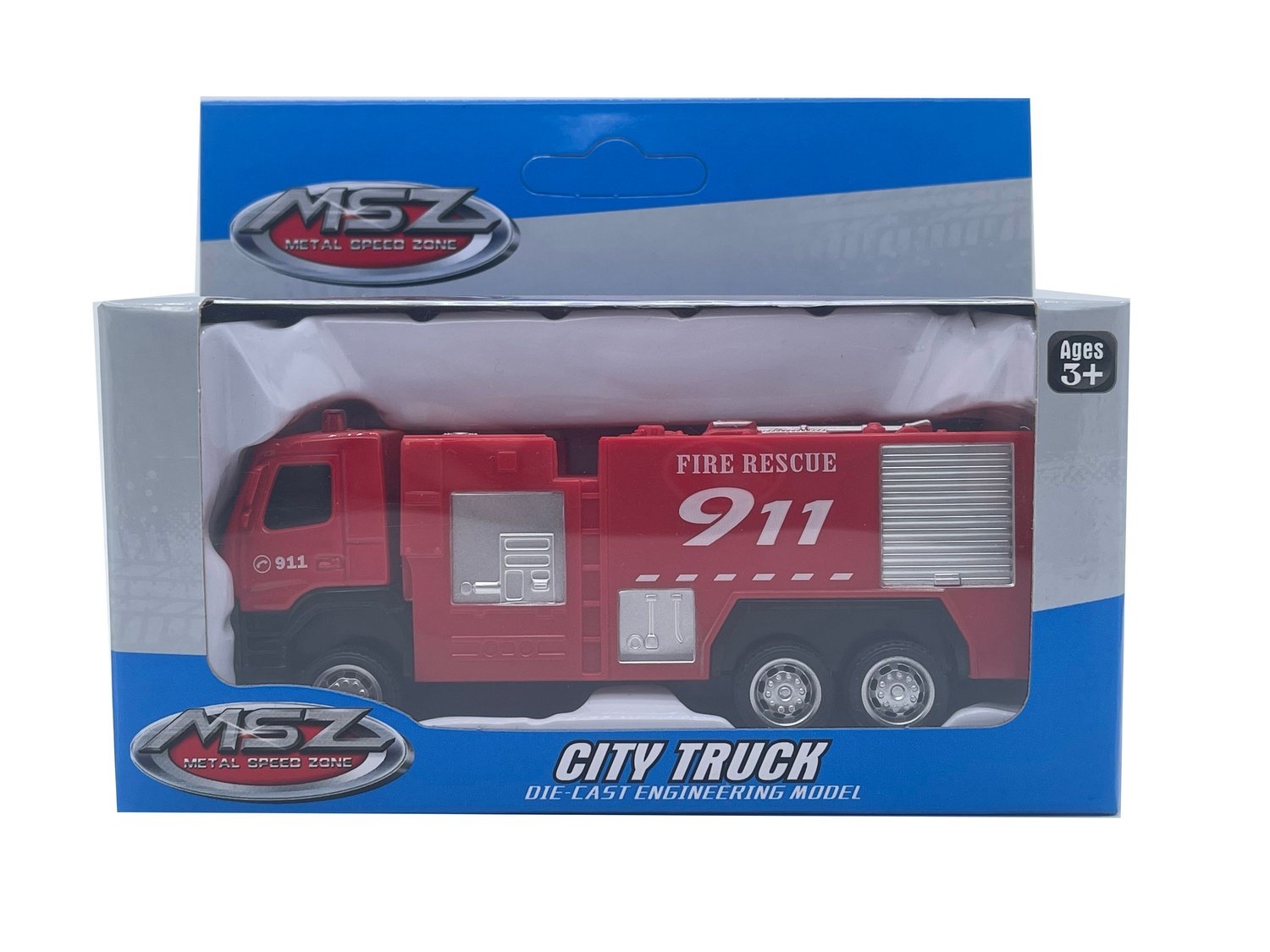 Msz Die-Cast Model Volvo Fire Engine, skala 1:72