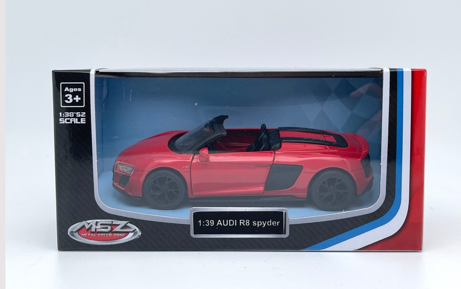 Msz Die-Cast modell Audi R8 Spyder, målestokk 1:39