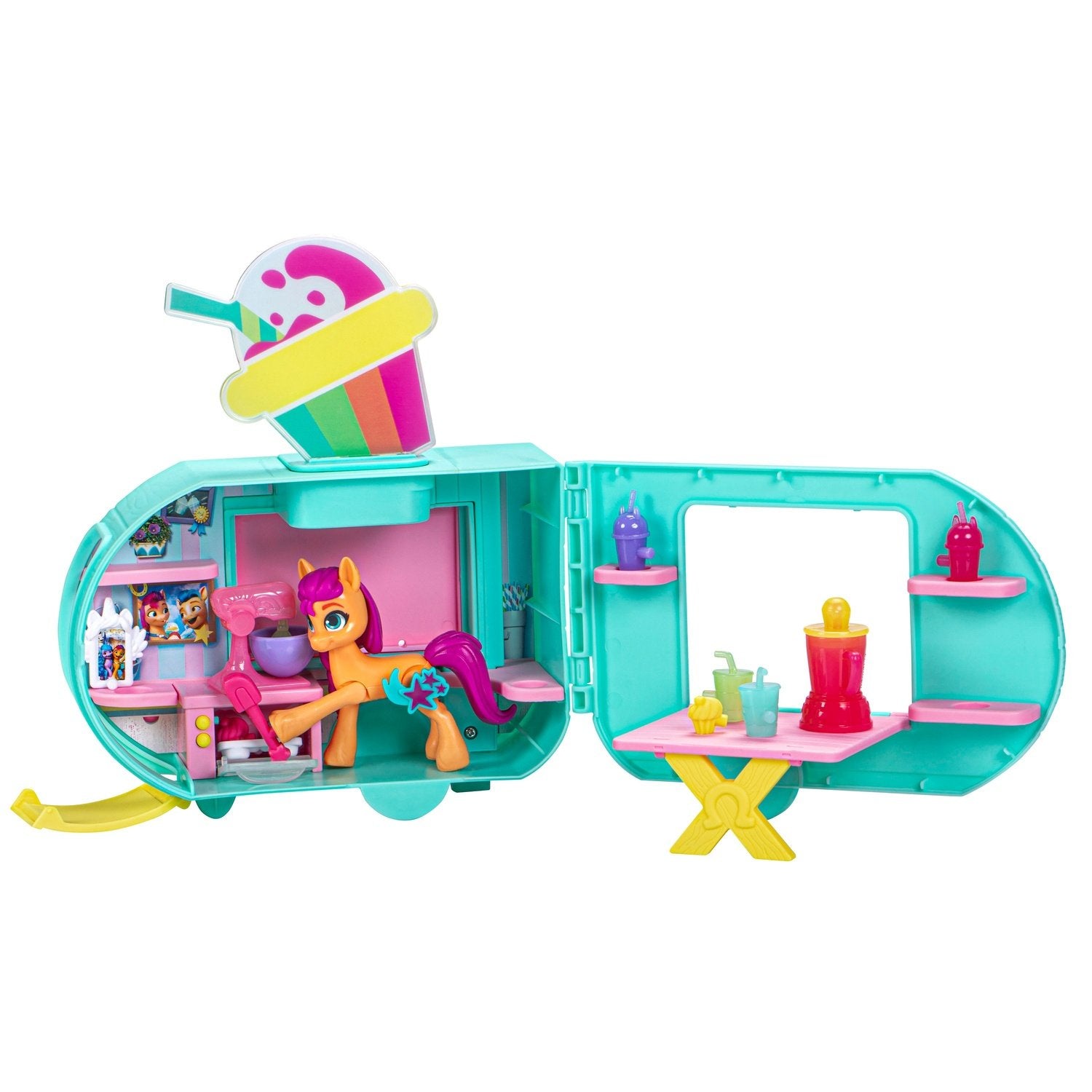 My Little Pony lekesett Sunny Starscout Smoothie Truck