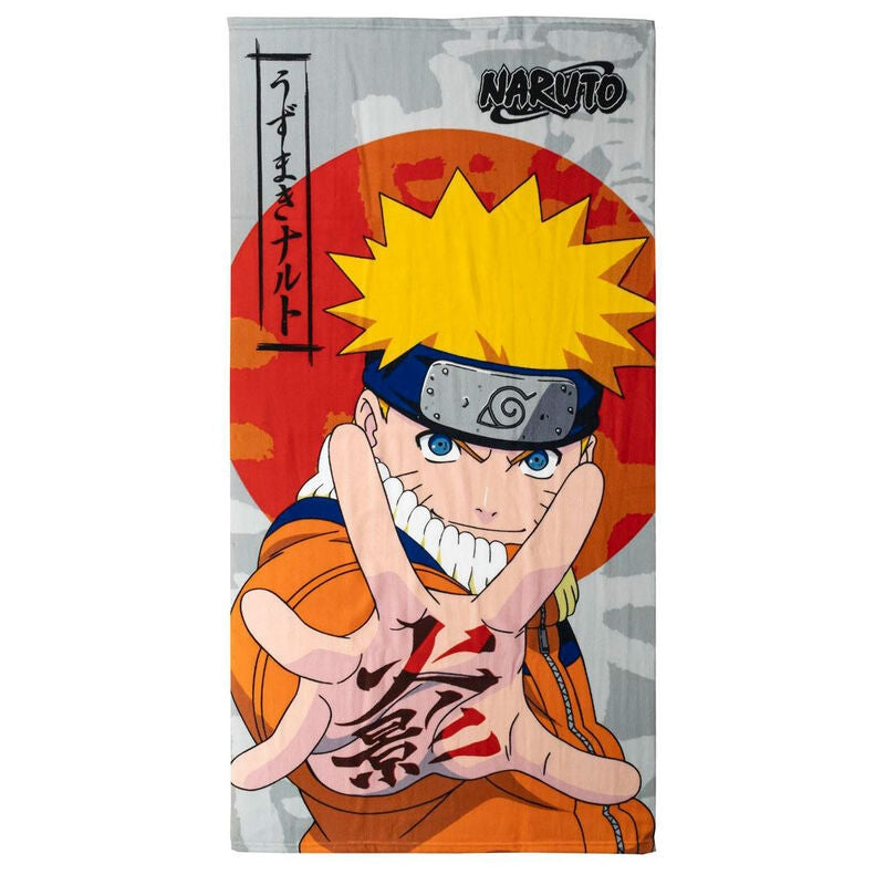 Naruto Shippuden strandhandduk i mikrofiber, snabbtorkande, lätt