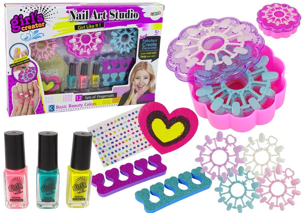 Neon Glitter Nail Art Set: Kreativ sjov for små stylister