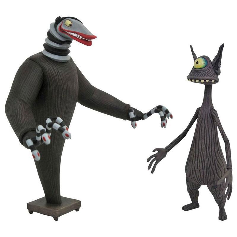 Nightmare Before Christmas Varelsen under trappan och Cyklopen packfigur 18cm