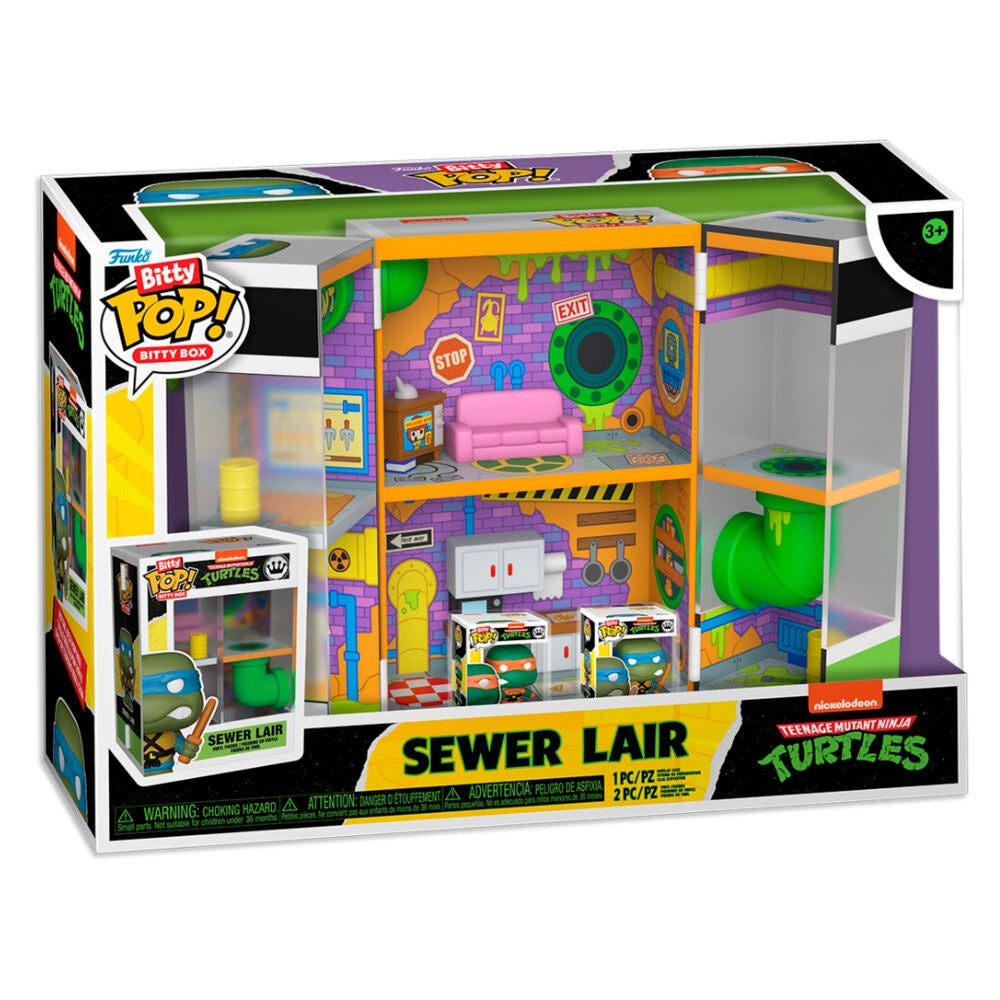 Ninja Turtles Sewer Lair Lekset med Bitty POP-lådor