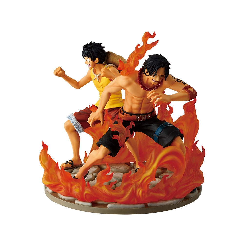 One Piece Ess & Luffy Ichibansho figur, 15 cm samlarobjekt