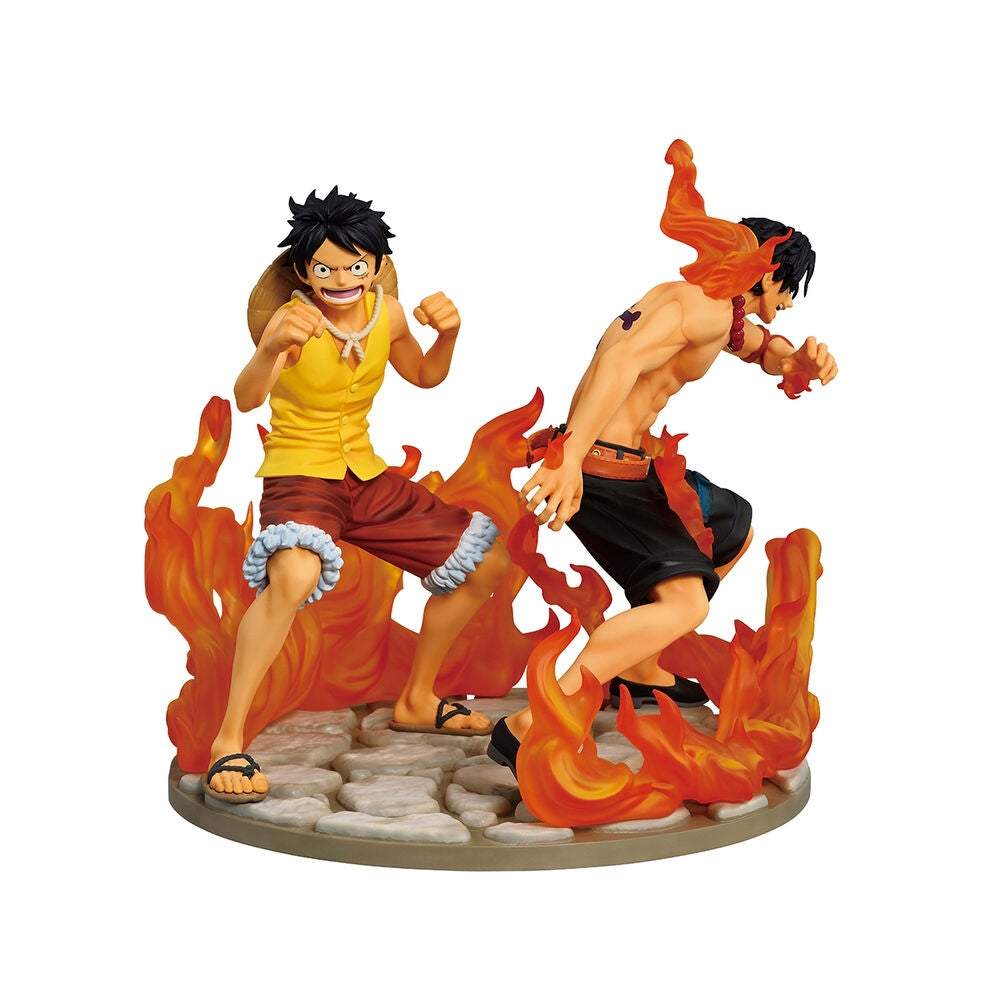 One Piece Ess & Luffy Ichibansho figur, 15 cm samlarobjekt
