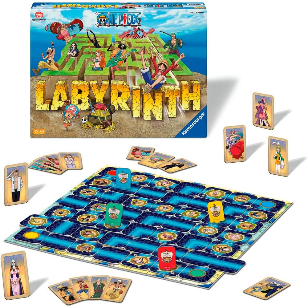One Piece Labyrinth Board Game för 2-4 spelare, åldrarna 8+