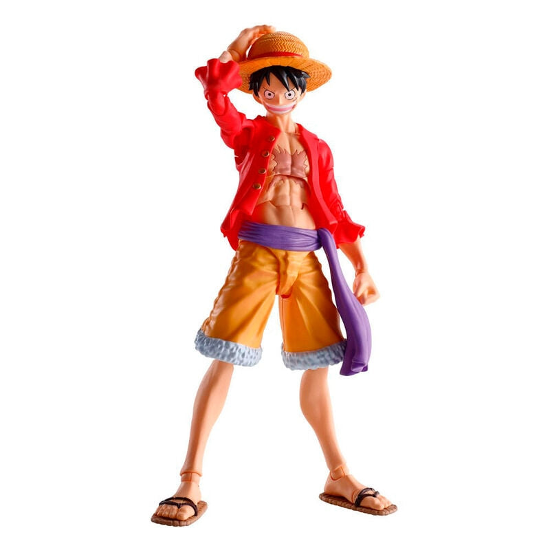 One Piece Monkey D. Luffy SH Figuarts figur, 14,5 cm lång