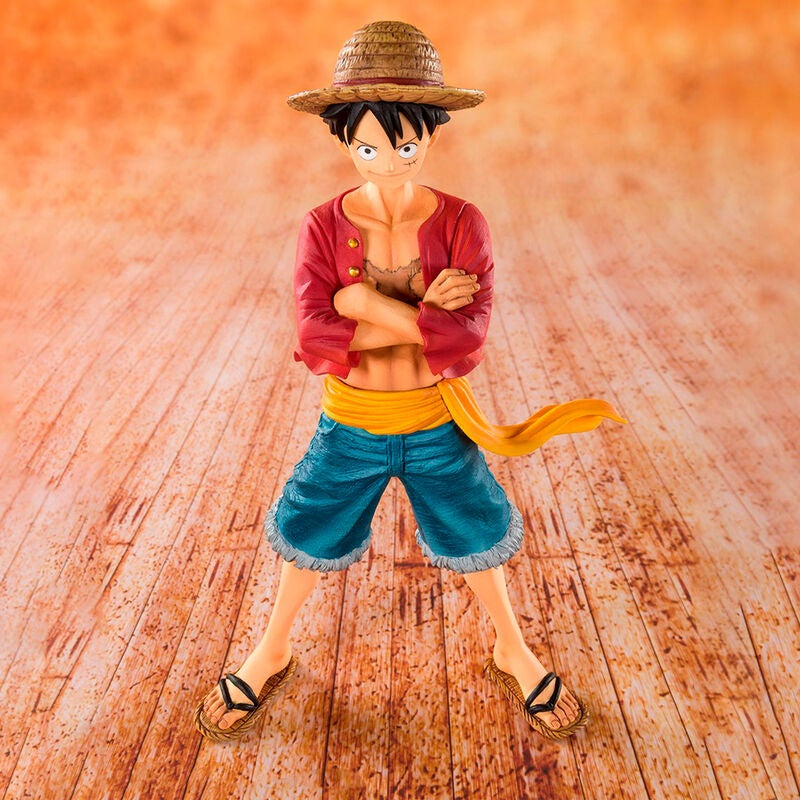 One Piece Monkey D. Luffy halmhattfigur, 14 cm samlarobjekt