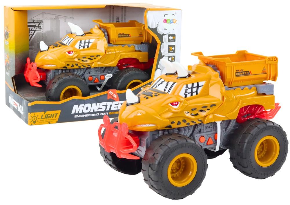 Orange Dino Dump Truck: Friction Drive Adventure Vehicle