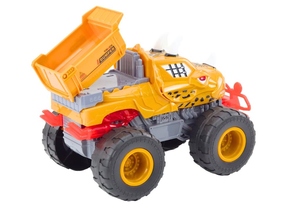 Orange Dino Dump Truck: Friction Drive Adventure Vehicle