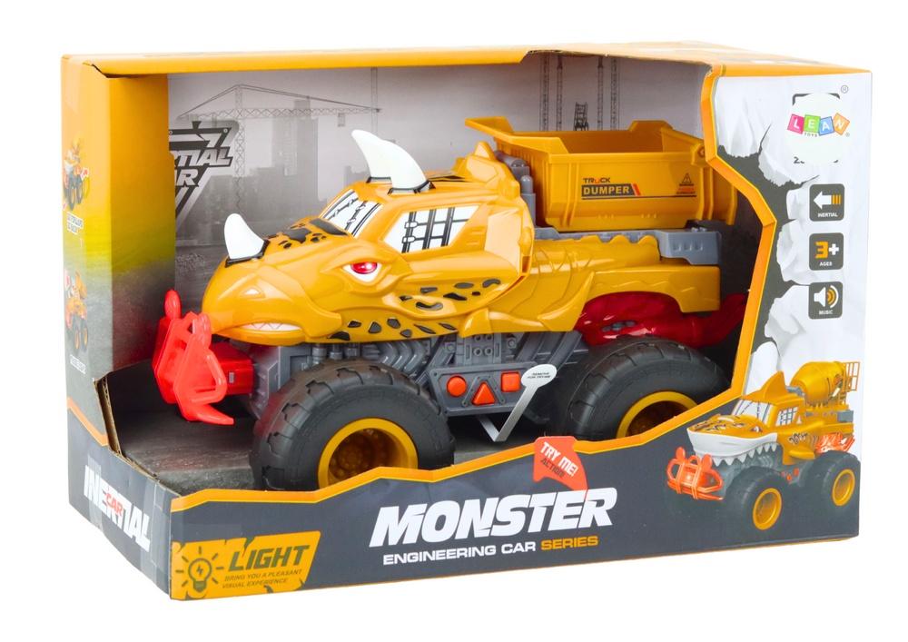 Orange Dino Dump Truck: Friction Drive Adventure Vehicle