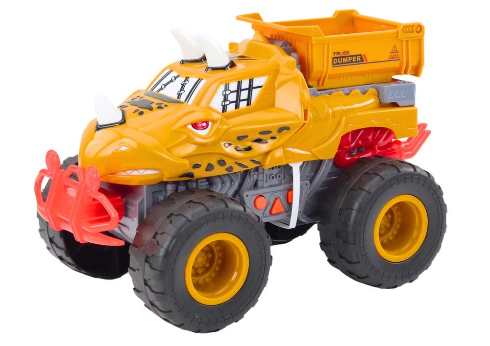 Orange Dino Dump Truck: Friction Drive Adventure Vehicle