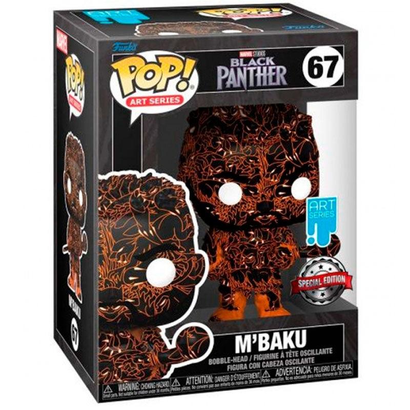 POP-figur Marvel Black Panther M Baku Artist + Case Exklusivt