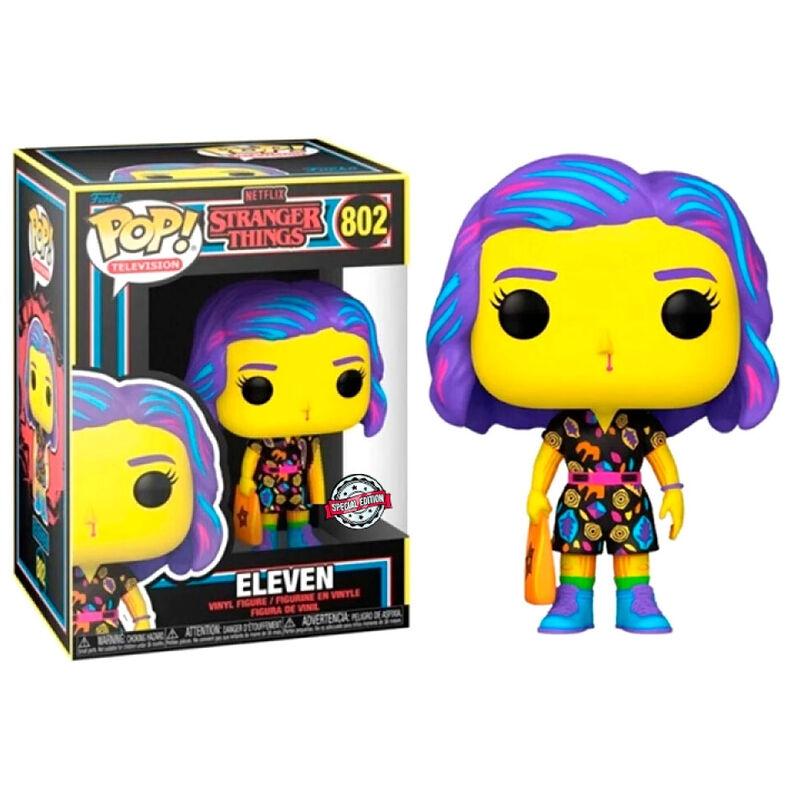 POP-figur Stranger Things Eleven i köpcenteroutfit Svart ljus Exklusiv