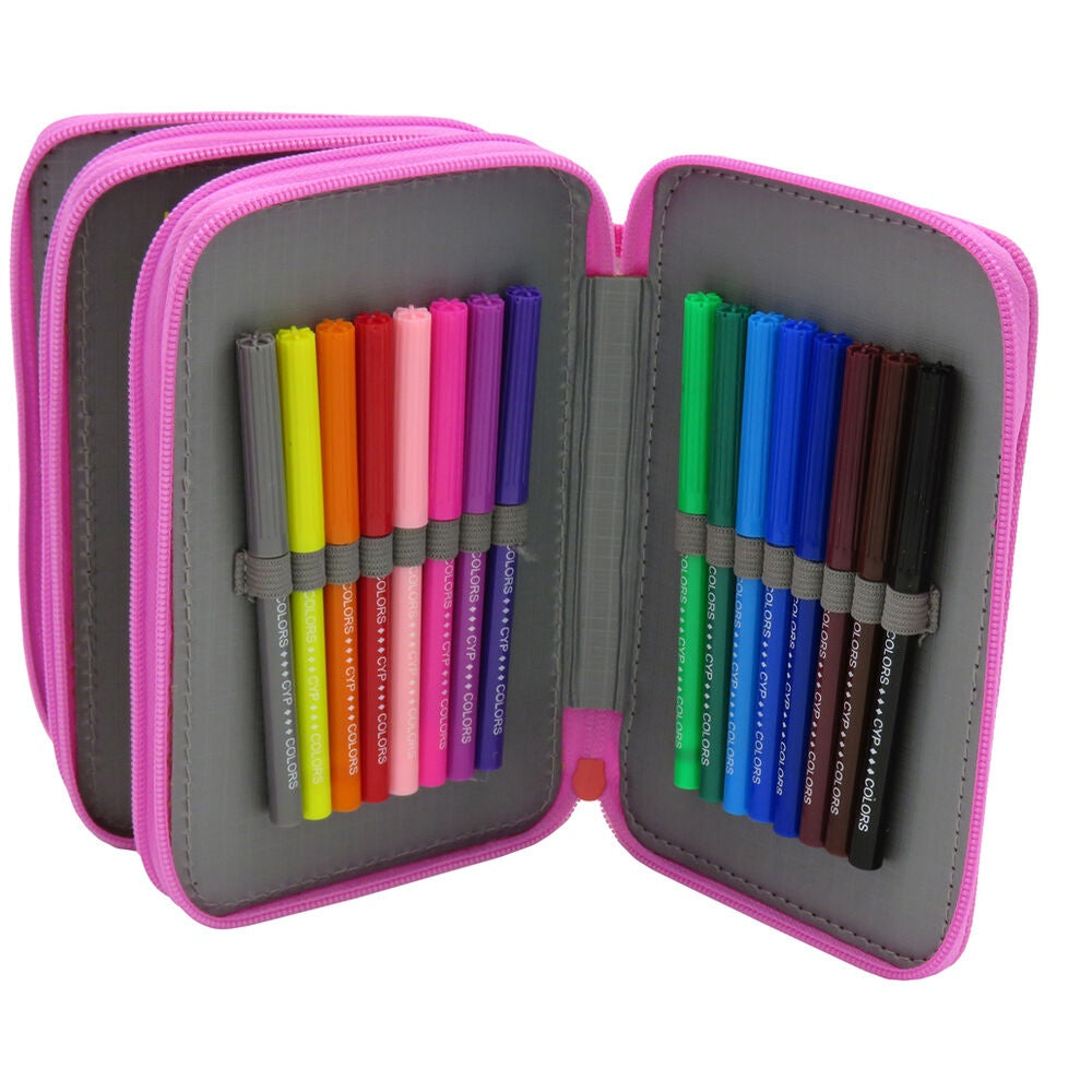 Pennfodral med tre fack för barn, Peppa Pig Design