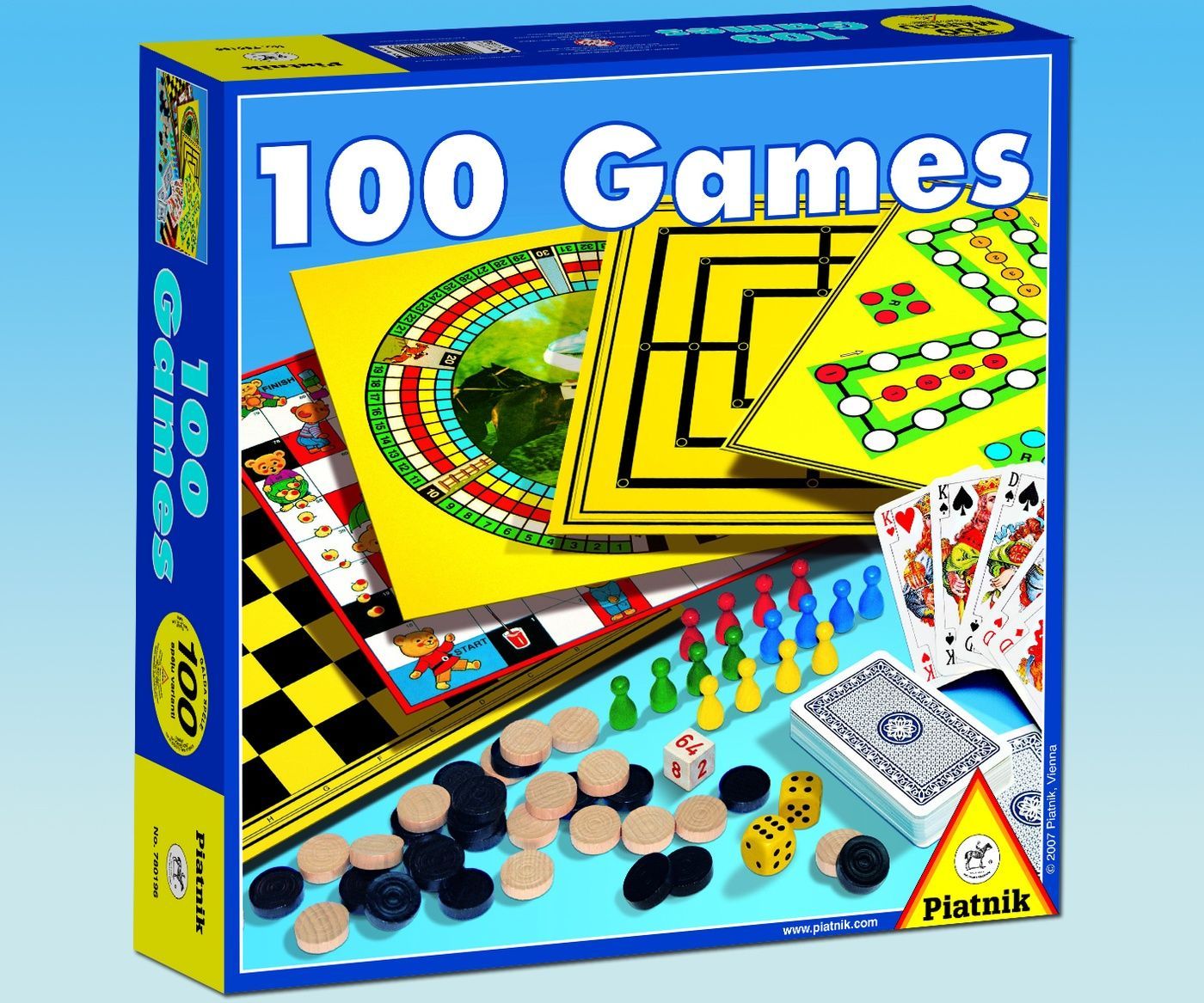 Piatnik Brädspel Set 100 spel (på lettiska, ryska språket.)