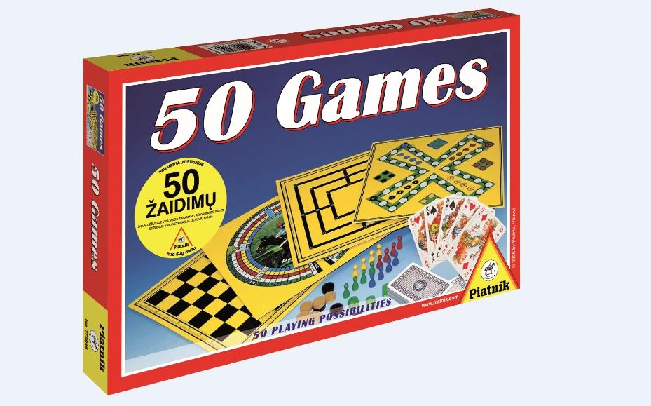 Piatnik Brädspel Set 50 spel (på litauiska språk.)