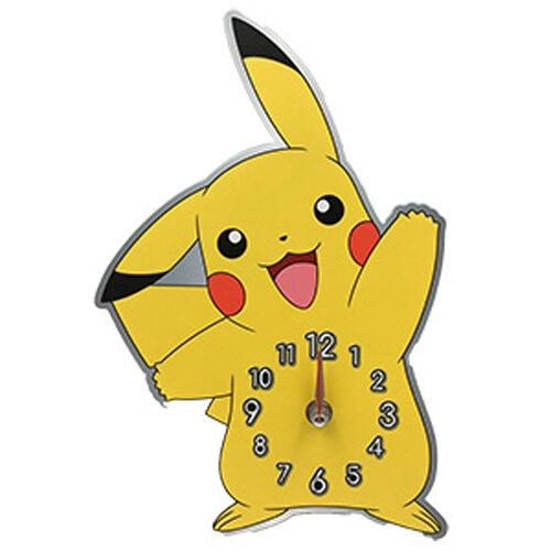 Pikachu väggklocka, metalldesign, 12-tums diameter