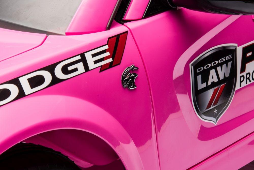 Pink Dodge Charger Police Battery Car - 107,5cm x 56,5cm