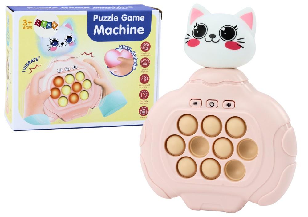 Pink Kitty Pop-It Arcade: Sensory Fun & Vibrations