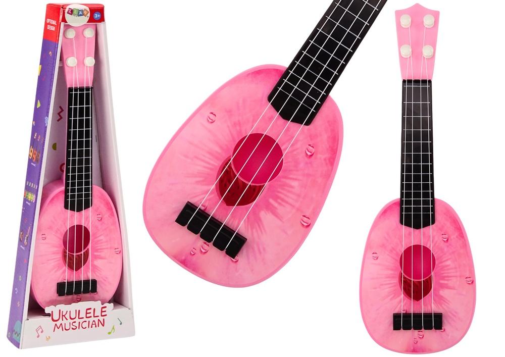 Pink Peach Kids Ukulele: Lett, barnesikker, 4 strenger