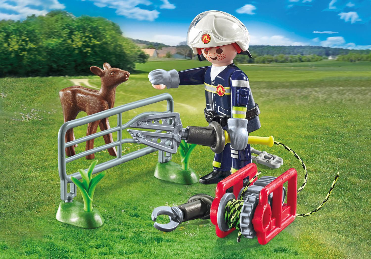 Playmobil Action Heroes Firefighting Mission: Animal Rescue 71467