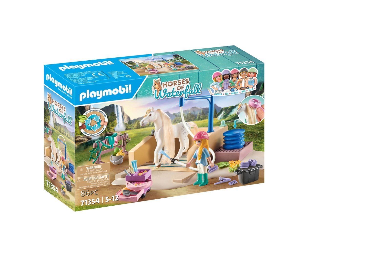 Playmobil World Of Horses Vaskestasjon med Isabella og Løvinnen 71354