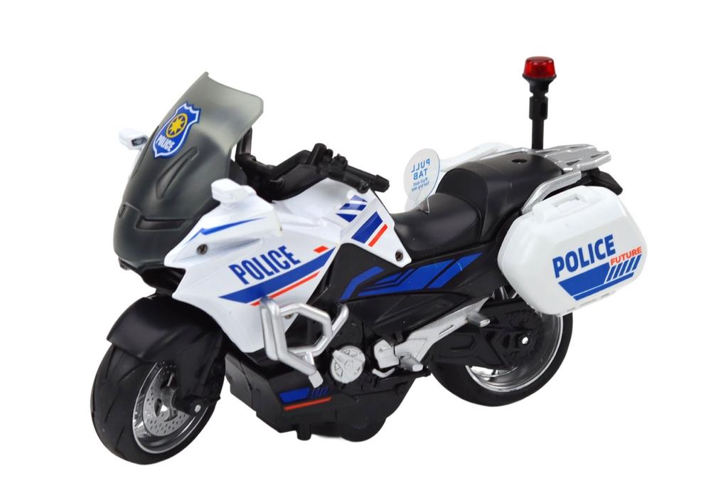 Polismotorcykel i skala 1:10 med friktionsdrift