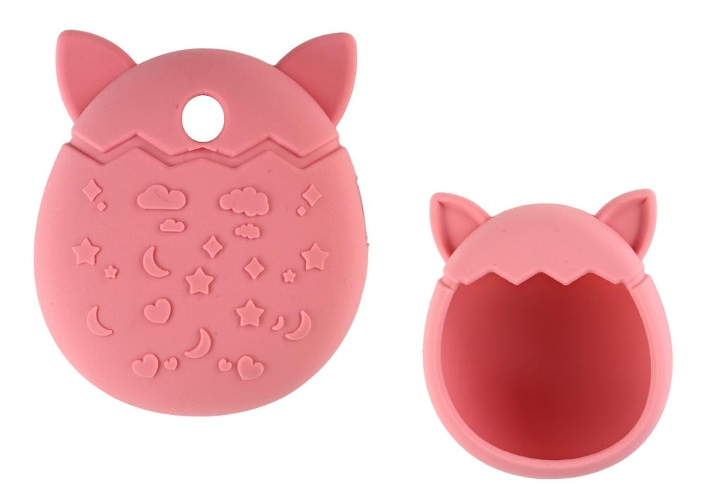 Powder Pink Cat silikonetui til Tamagotchi og småting 