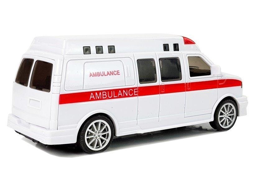 Pull-Back ambulansleksak med lampor och siren för barn