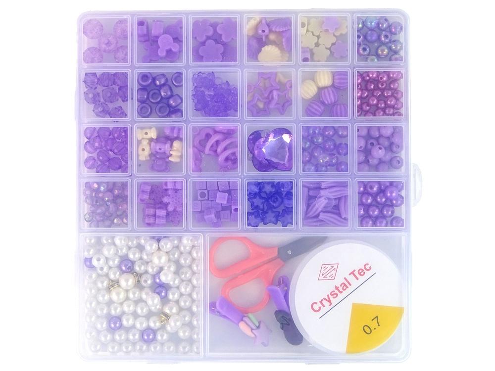 Purple Bead Set: Skab unikke smykker med børn