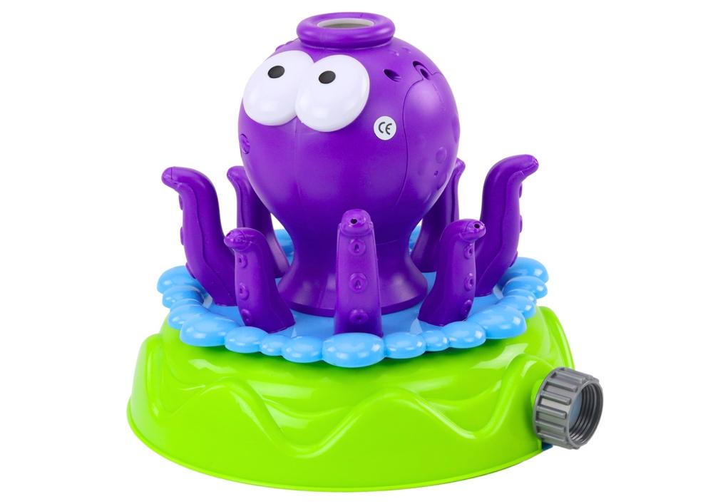 Purple Octopus Sprinkler: Water Fun & Soap Bubbles for Kids