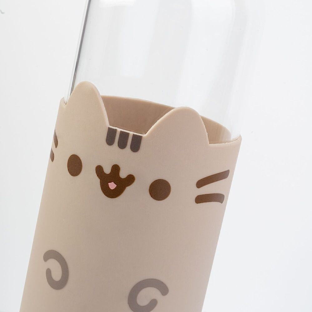 Pusheen 500 ml vattenflaska i glas med söt design