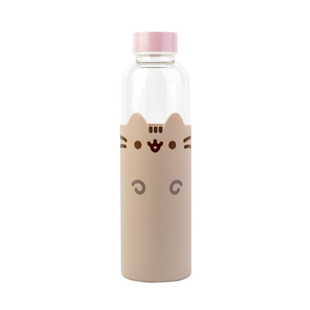 Pusheen 500 ml vattenflaska i glas med söt design