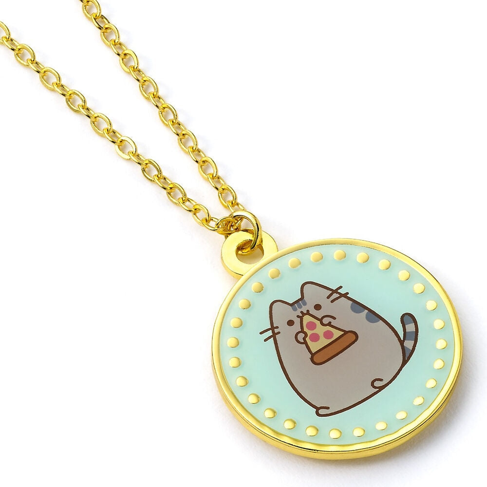 Pusheen Pizza Cat Halsband, söt tecknad design, present till fans